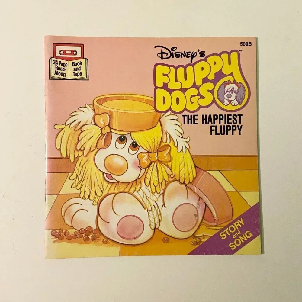 Vintage 1986 Disneys  Fluppy Dogs The Happiest Fluppy Read Along Book Only